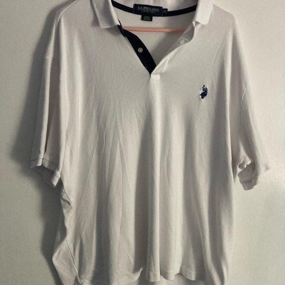 US Polo Assn. SZ 2X White Men's polo Shirt - Picture 1 of 4